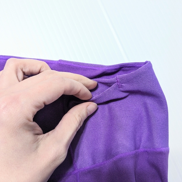 Nike One Luxe Icon Clash Mid-Rise Crop Training Tights Purple Size L - Picture 13 of 16